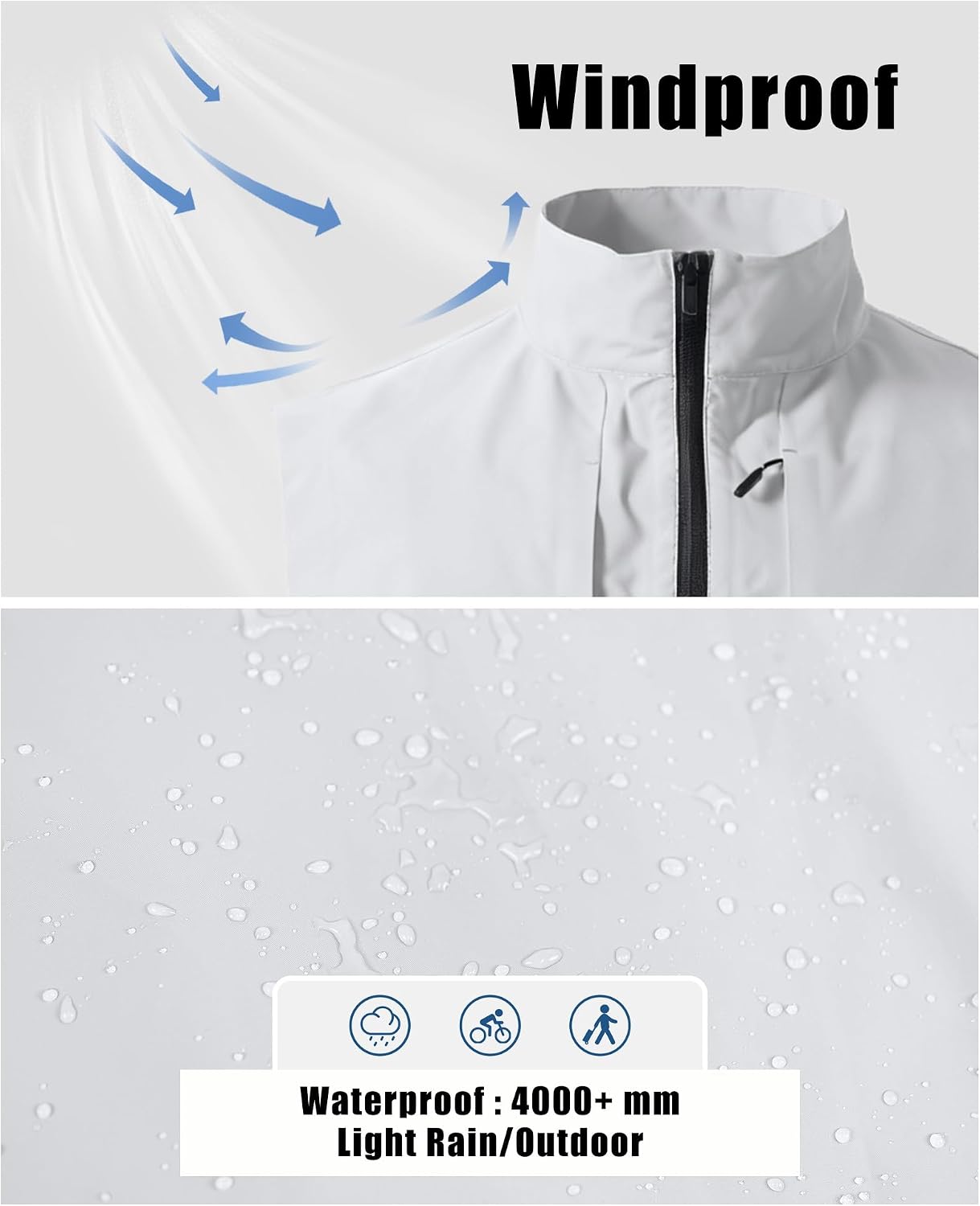 Susclude Men's Quick Dry Lightweight Softshell Vest Windproof Sleeveless Jacket for Fishing Work Golf Hiking Casual Travel