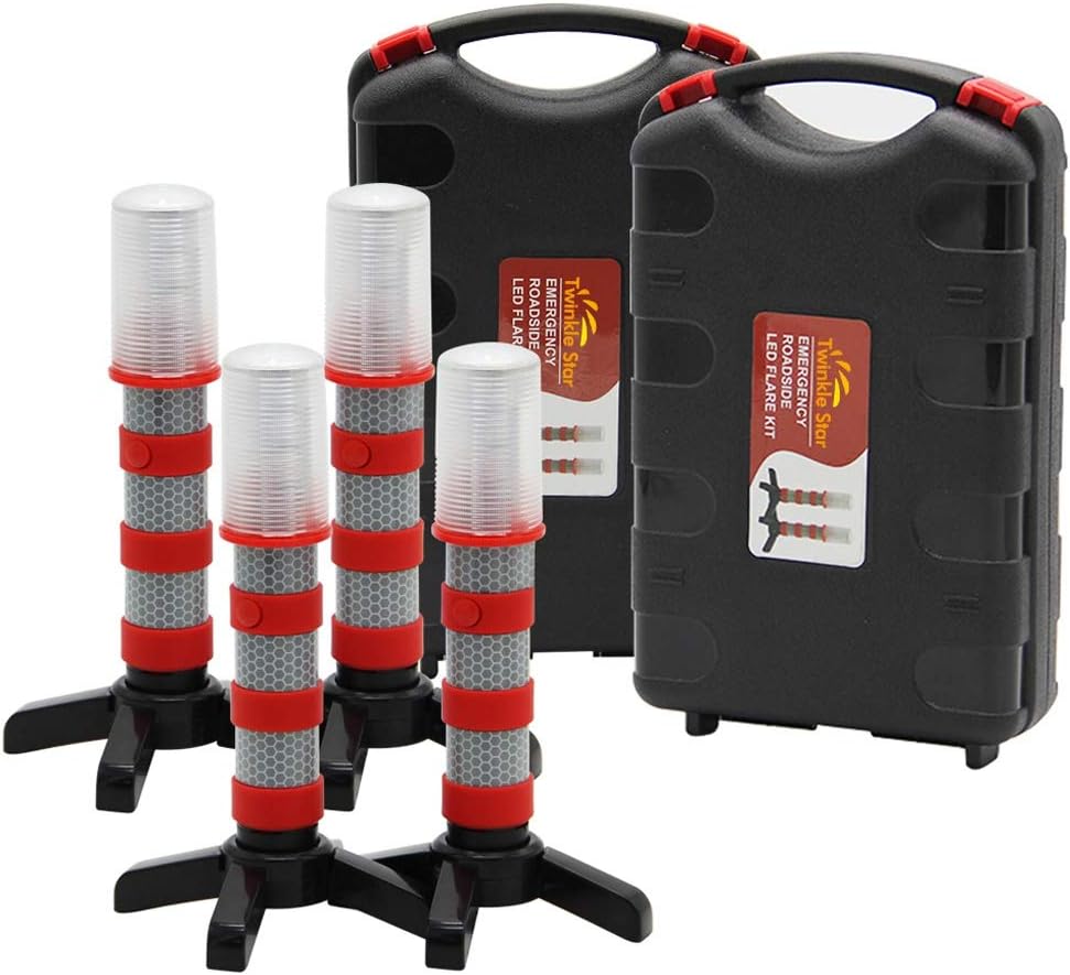 Twinkle Star LED Safety Strobe Road Warning Light, Set of 4