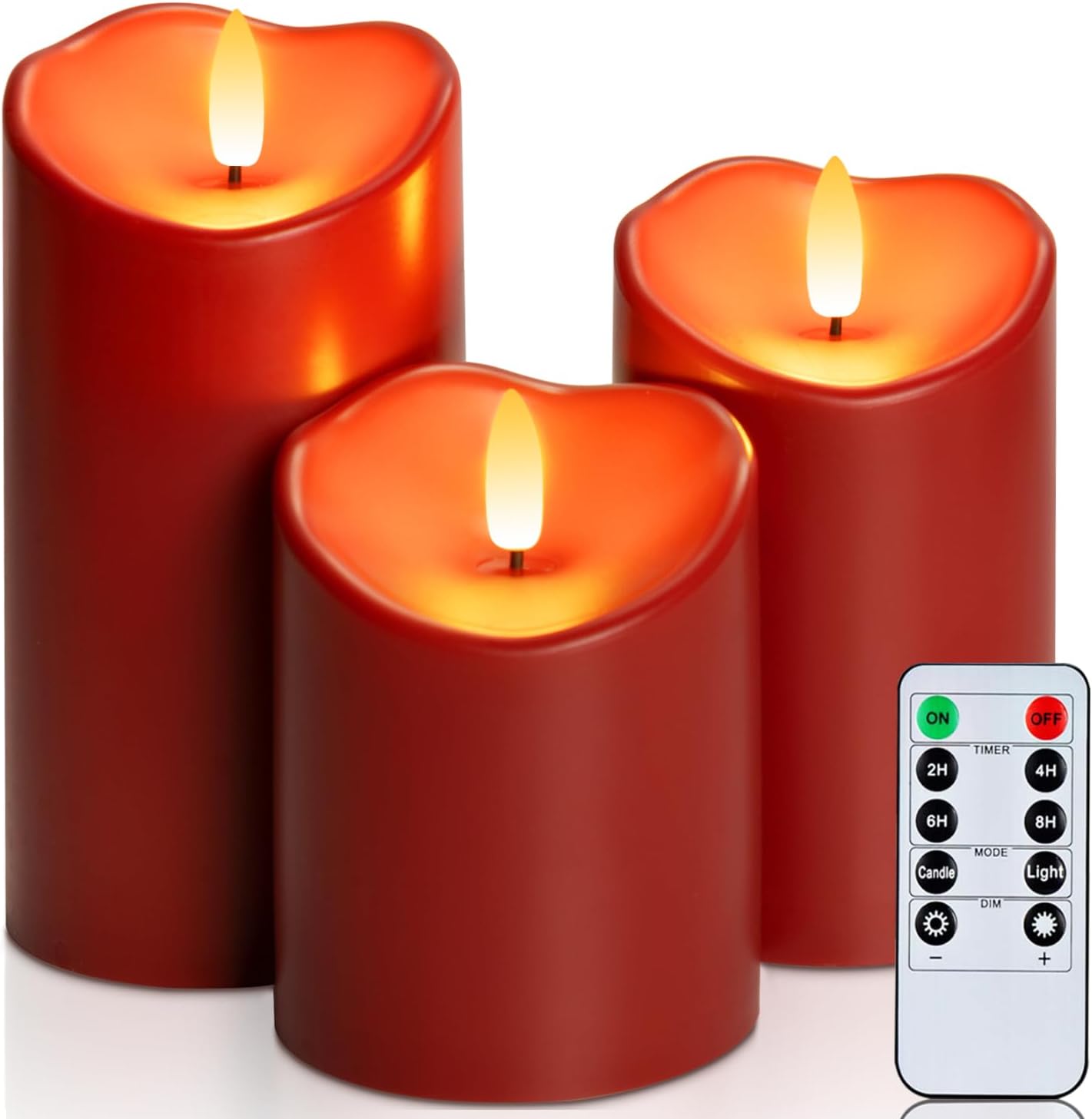 Homemory Black Flameless Candles Outdoor Waterproof, LED Halloween Candles