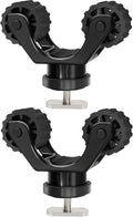 Kayak Paddle Holder, Kayak Accessories Track Mount for Kayak Paddles, Kayak Fishing Accessories - Kayak Oar Holder Track Mount for Fast and Quiet Holding Standard Kayak Paddle, 2 Pack, Black
