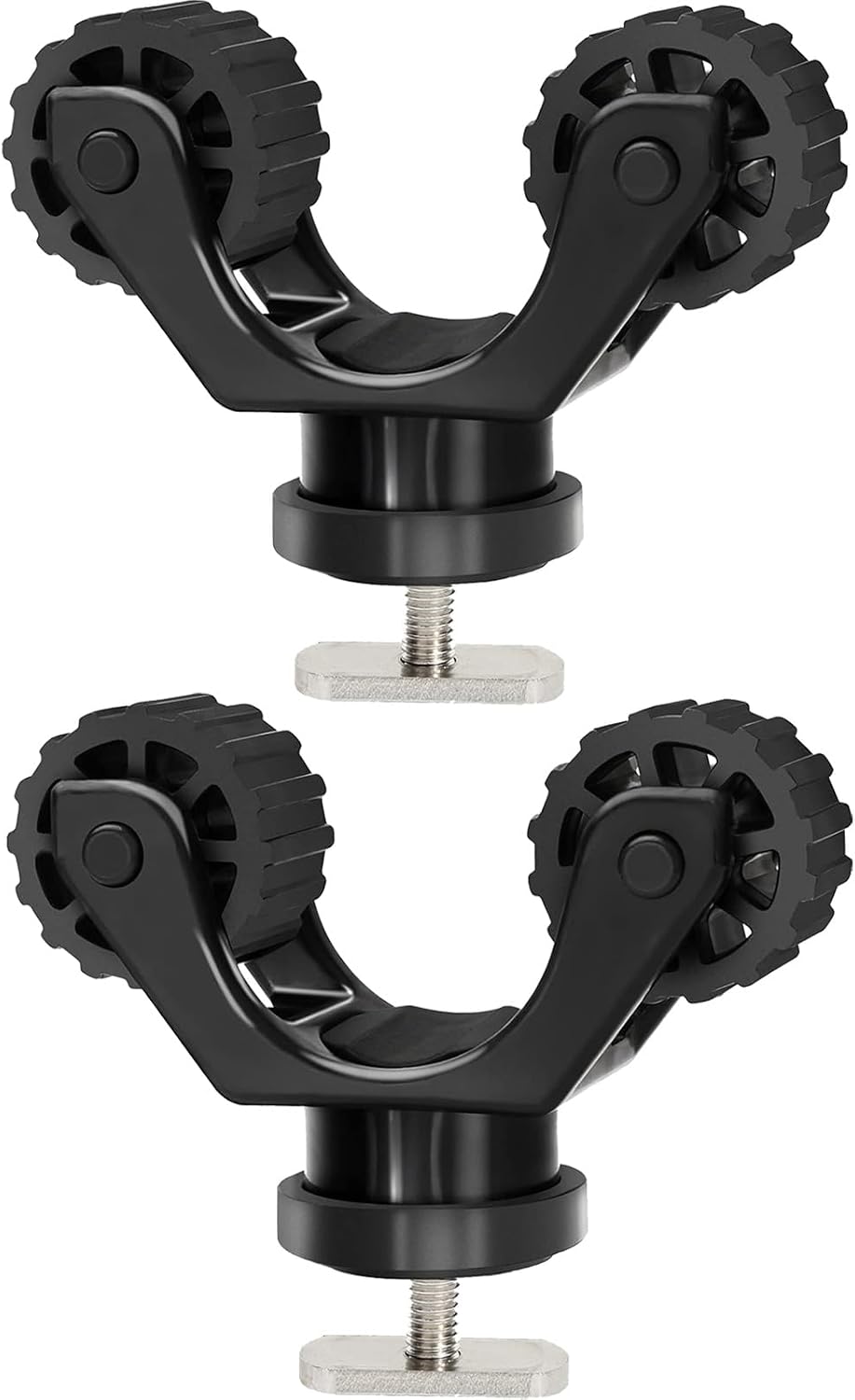 Kayak Paddle Holder, Kayak Accessories Track Mount for Kayak Paddles, Kayak Fishing Accessories - Kayak Oar Holder Track Mount for Fast and Quiet Holding Standard Kayak Paddle, 2 Pack, Black