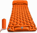 Camping Sleeping Pad, Ultralight Camping Mat with Pillow, Built-in Foot Pump Inflatable Sleeping Pads Compact for Camping Backpacking Hiking Traveling Tent
