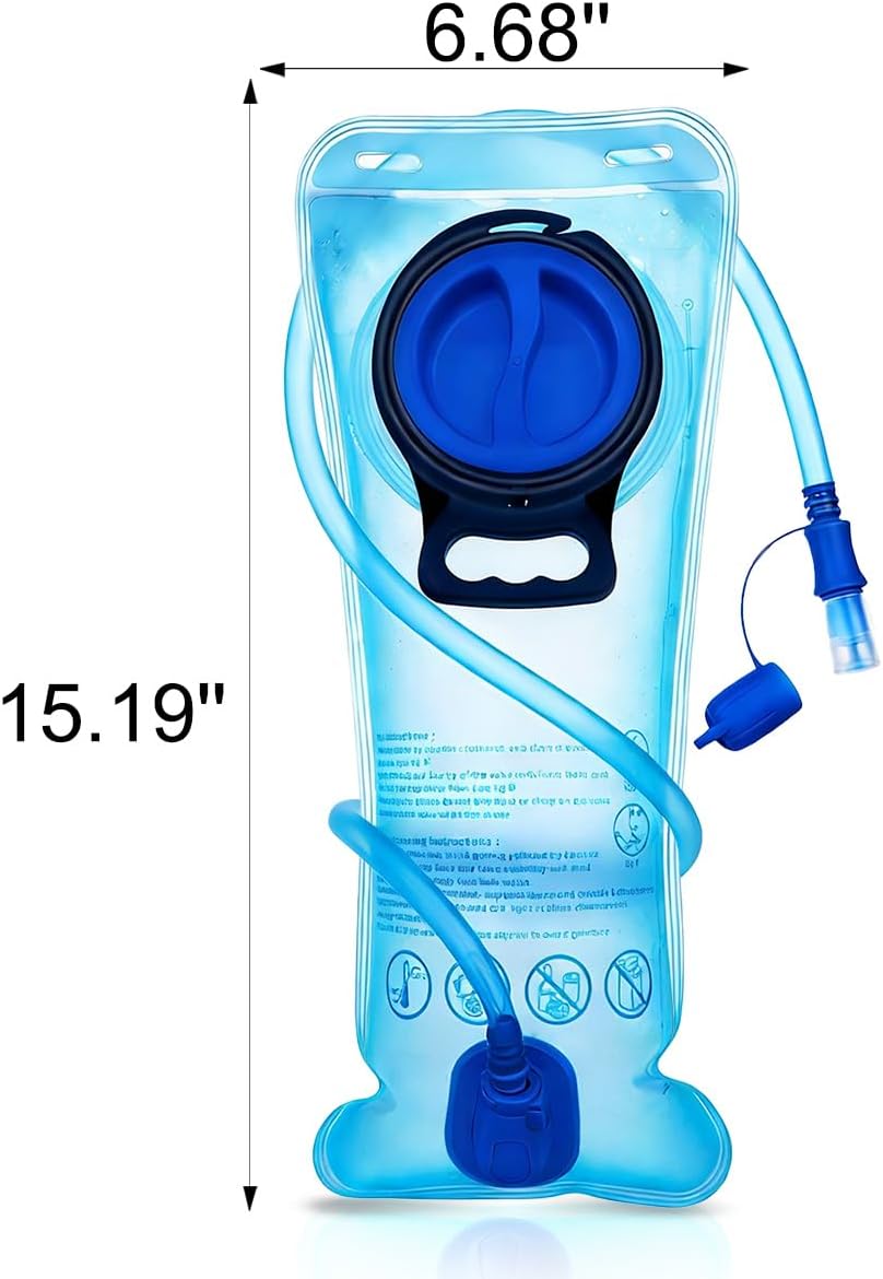 Mothybot 3L 2L 1.5L Hydration Bladder, Upgraded Leak Proof 50OZ/ 70OZ/ 100OZ 3 Liter Water Reservoir for Most Hydration Pack Replacement with Quick Release Insulated Tube & Auto Shut-Off Valve Outdoor