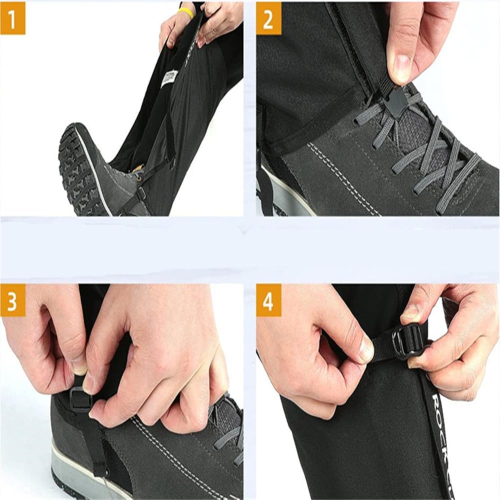 Hiking Gaiters Waterproof for Boots,900D Hunting Gaiters,Adjustable Snow Boot Gaiters for Climbing, Dirt-Proof Ripstop Shoe Gaiters for Men Women