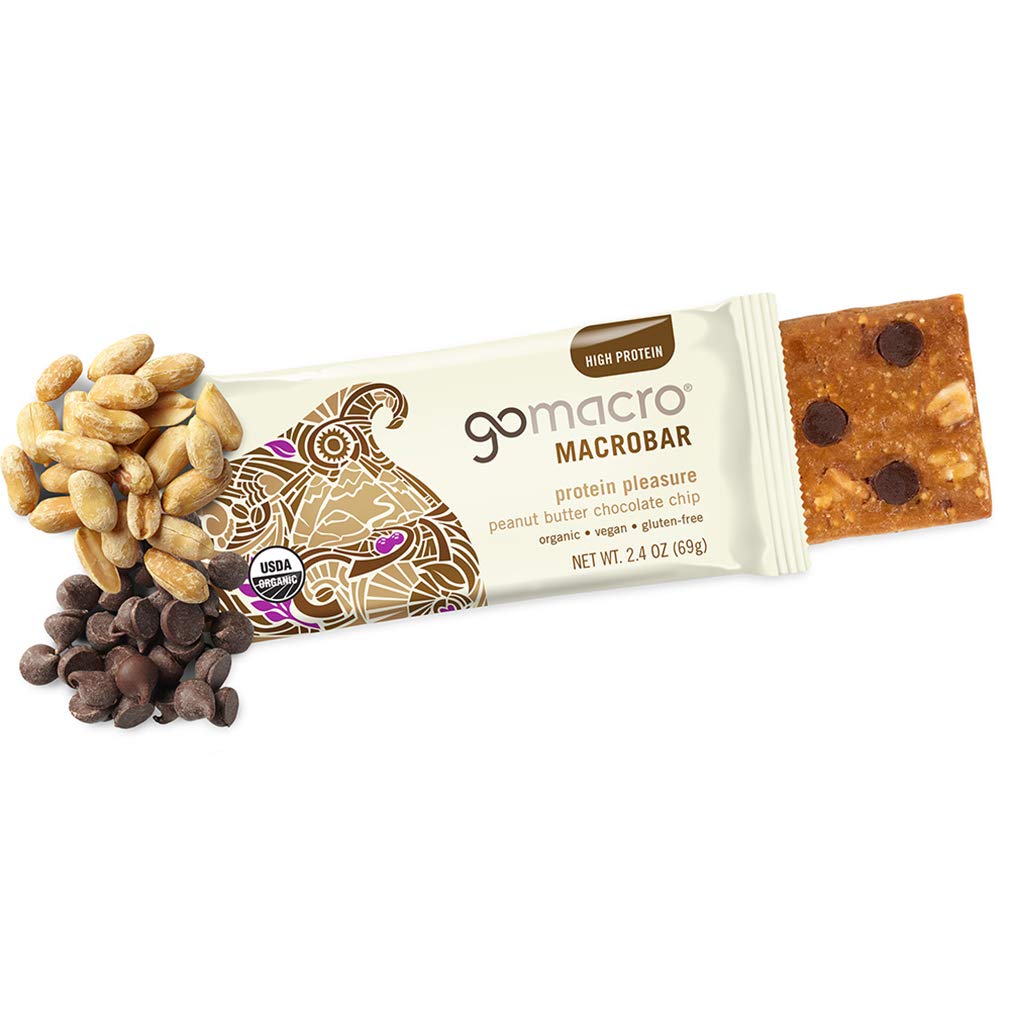 GoMacro MacroBar Mini (0.90 Ounce Bars, 24 Count) and MacroBar (2.4 Ounce Bars, 12 Count) Organic Vegan Snack and Protein Bars Bundle - Peanut Butter Chocolate Chip