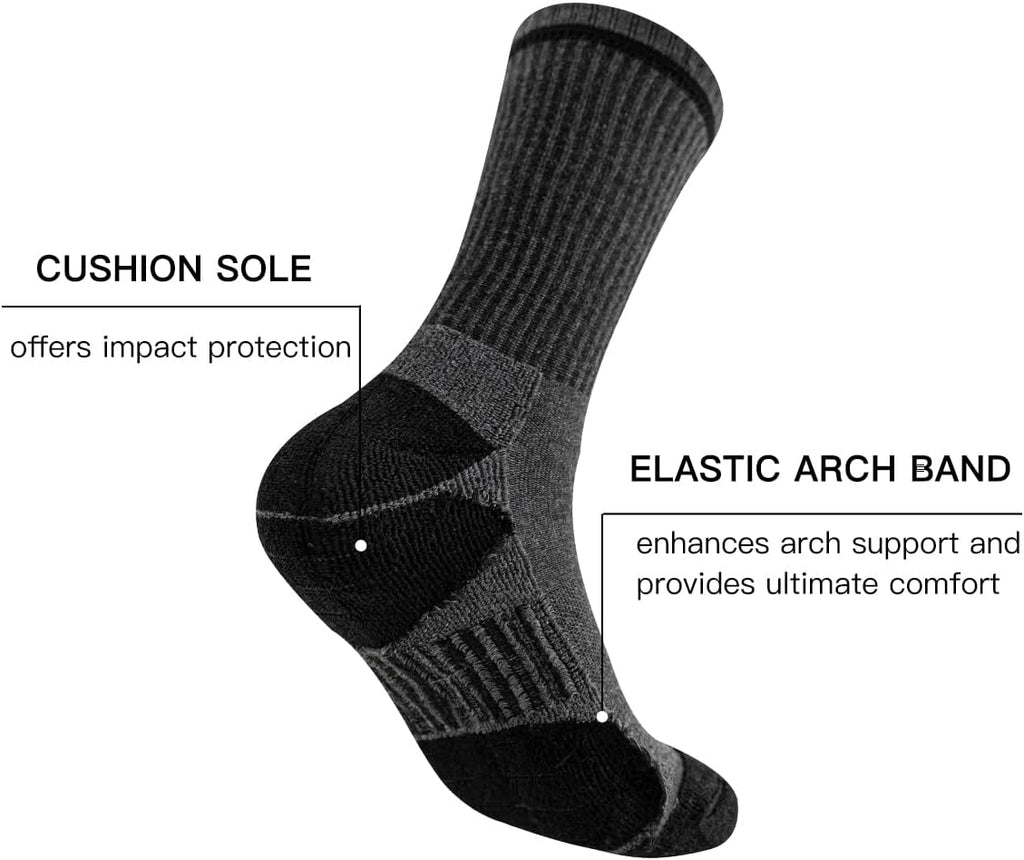 JOYNÉE 8 Pairs Mens Athletic Crew Socks Cushion Running Work Breathable Outdoor Socks for Men