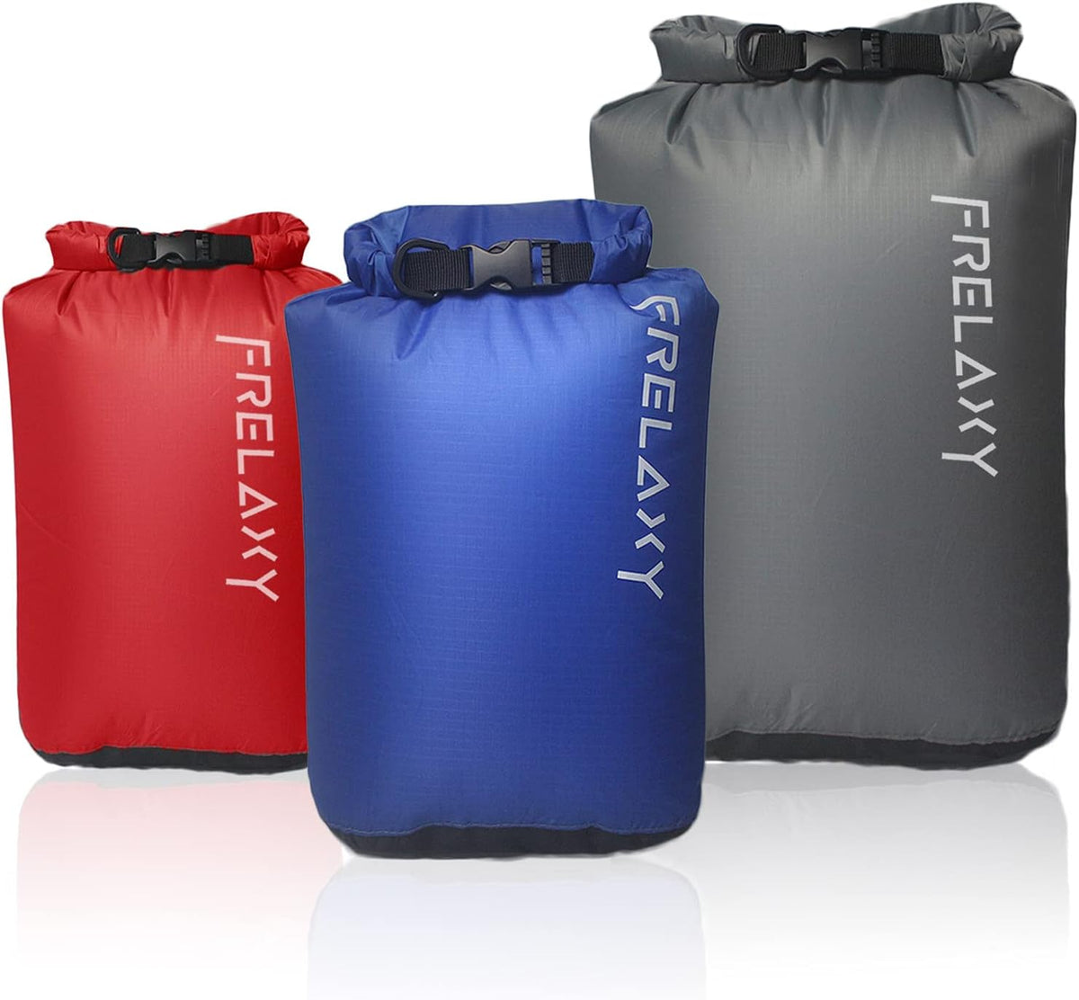 Frelaxy Dry Bag 3 Pack, Ultralight Waterproof Dry Sack for Outdoor Use