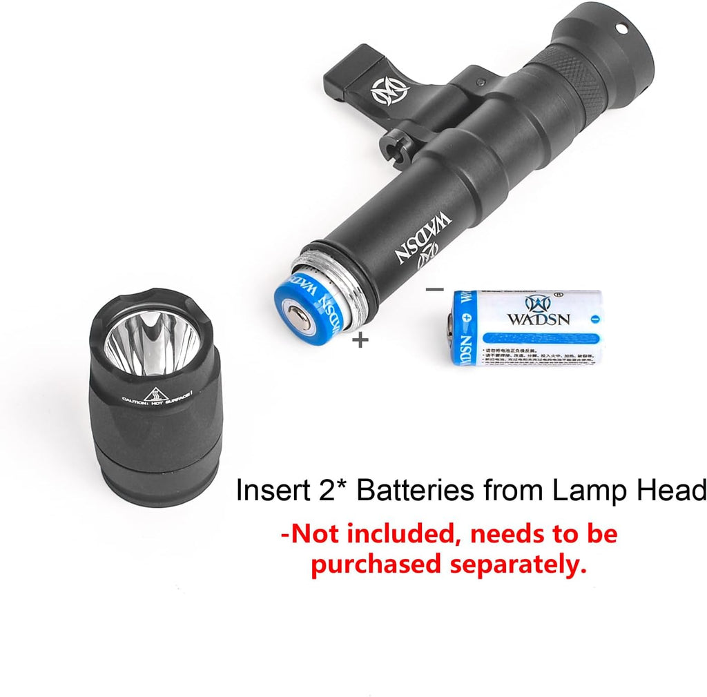NOBUHIRO NOB#600C 800 Lumens Tactical Flashlight, 2 Rotating Base, 2 Switches