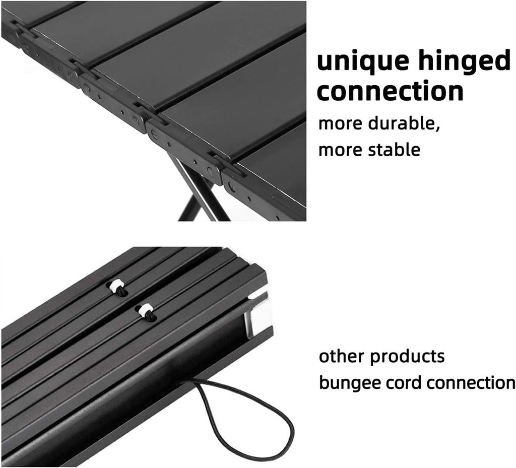 ROCK CLOUD Portable Camping Table Ultralight Aluminum Camp Table Folding Beach Table for Camping Hiking Backpacking Outdoor Picnic, Size M