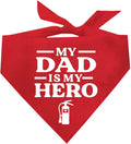 My Dad is My Here Firefighter Dog Bandana (Red, OS 338)