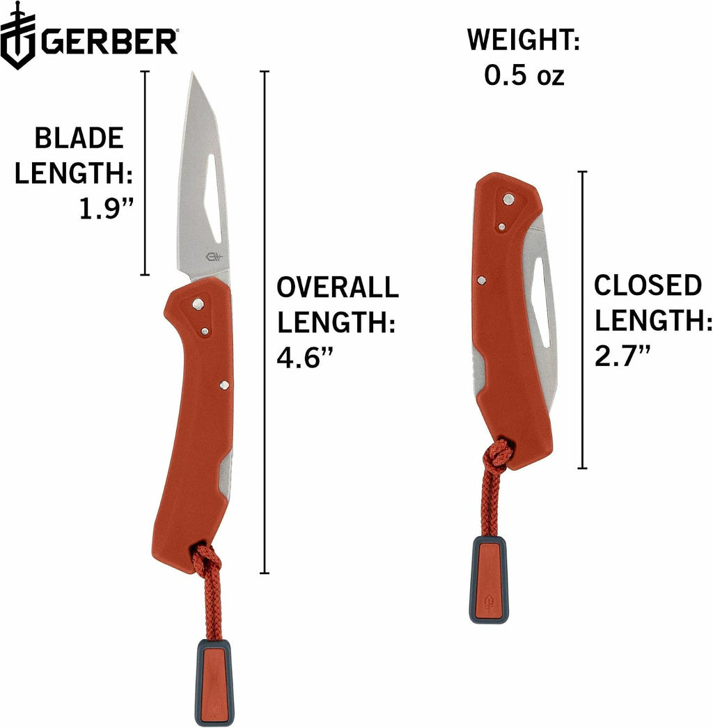 Gerber Gear LST Mini - Lightweight Folding Pocket Knife for Hiking, Camping - EDC Tool - Durable Stainless Steel Blade - Orange