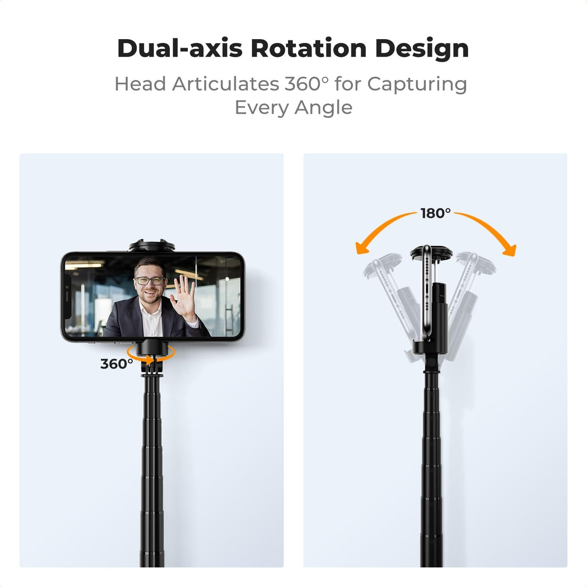 K&F CONCEPT 69" Pop Open & Quick Fold Phone Tripod