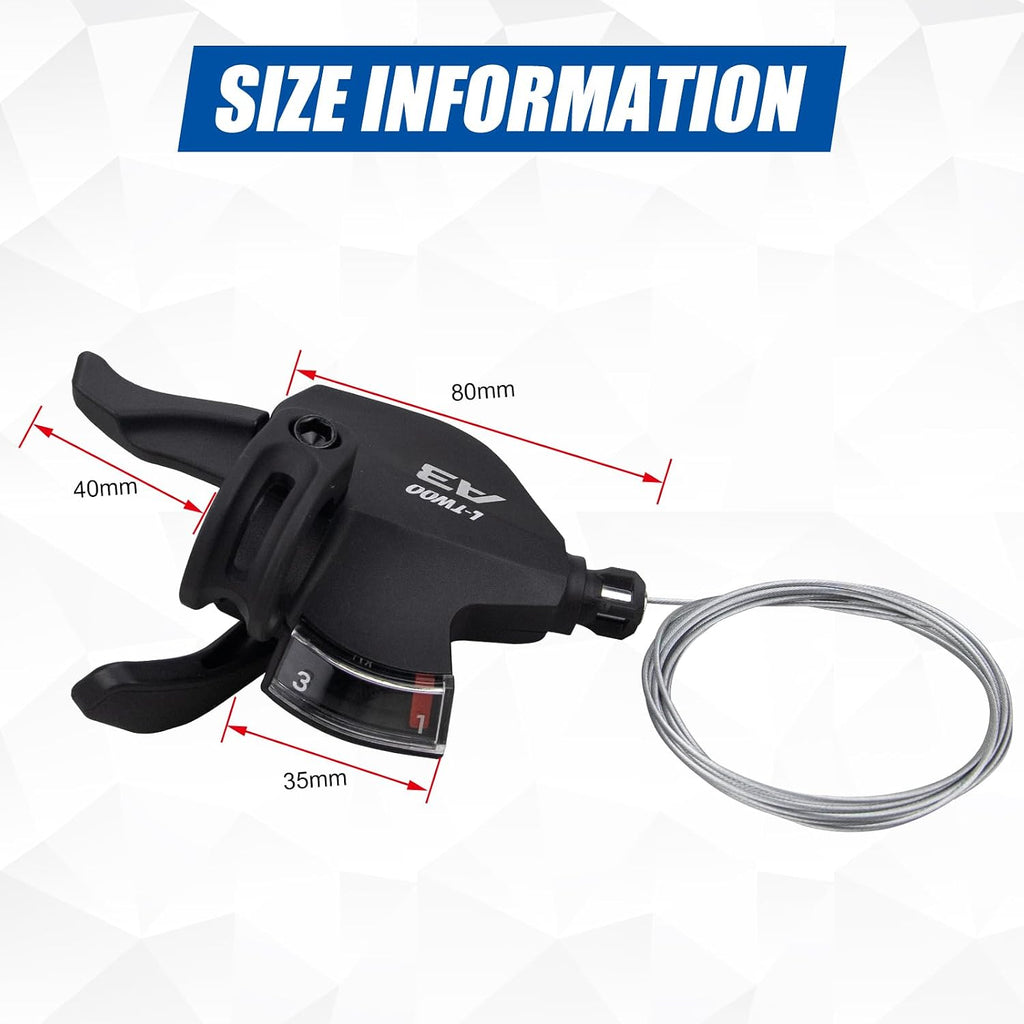 WEEROCK Bike Shifter Lever 24 Speeds 3x8 Thumb Gear Shift Lever for Mountain Bicycle