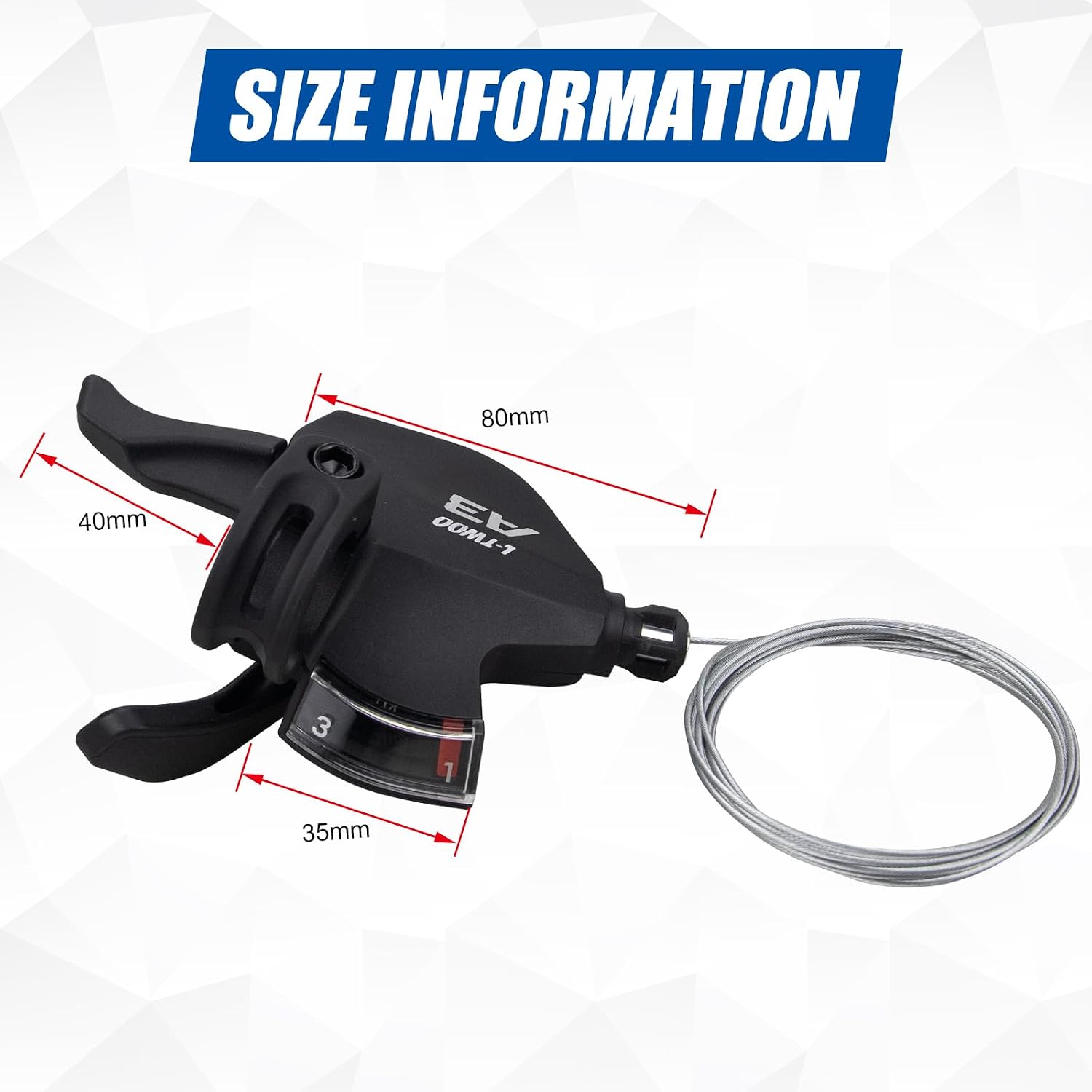 WEEROCK Bike Shifter Lever 24 Speeds 3x8 Thumb Gear Shift Lever for Mountain Bicycle
