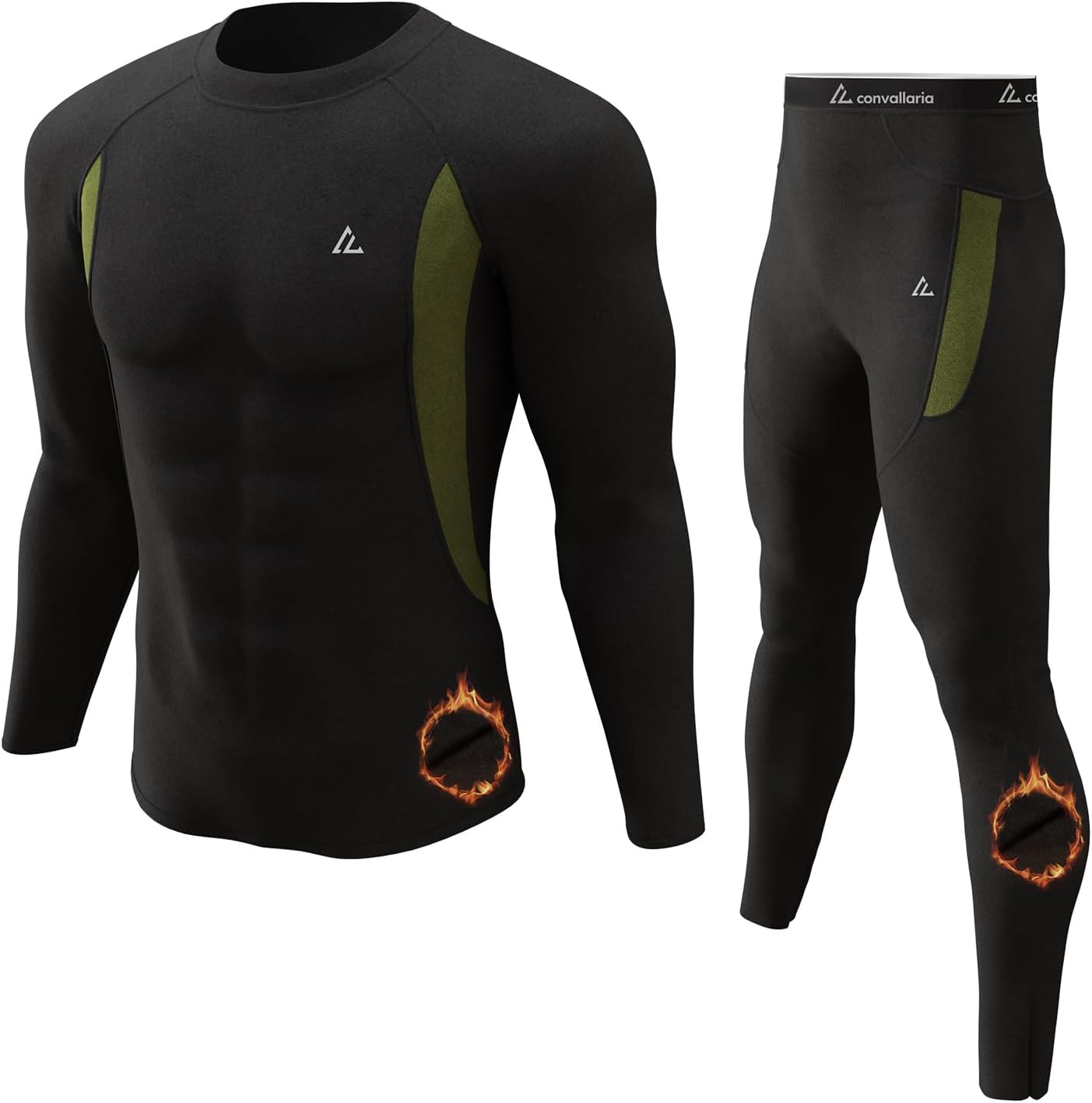 Mens Thermal Underwear Long Johns Set Cold Weather Hunting Base Layer