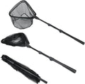 RESTCLOUD Fishing Landing Net with Telescoping Pole Handle, Fishing net Freshwater for Kids Men Women, Extend to 40-63 Inches