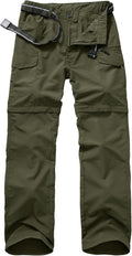 mixtiq Mens Hiking Convertible Pants Water-Resistant Quick Dry Pants
