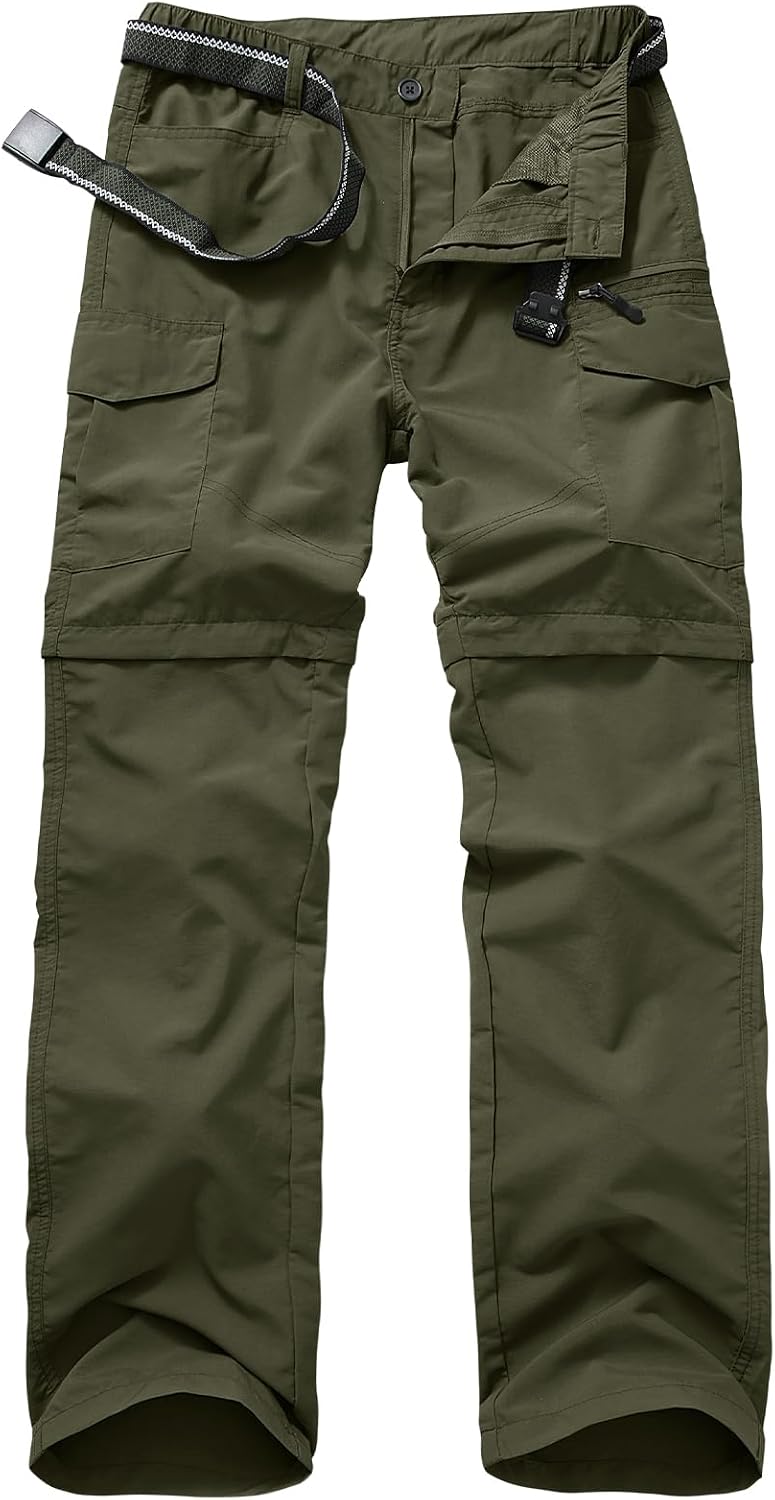 mixtiq Mens Hiking Convertible Pants Water-Resistant Quick Dry Pants