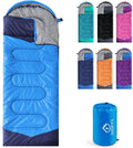 oaskys Camping Sleeping Bag - 3 Season Warm & Cool Weather - Summer Spring Fall Lightweight Waterproof for Adults Kids - Camping Essentials Gear Accessories Hiking Sleep Must Haves