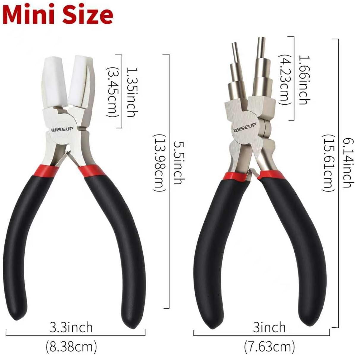 WISEUP Jewelry Pliers Set - 6 in 1 Bail Making Plier, Making Nylon Plier