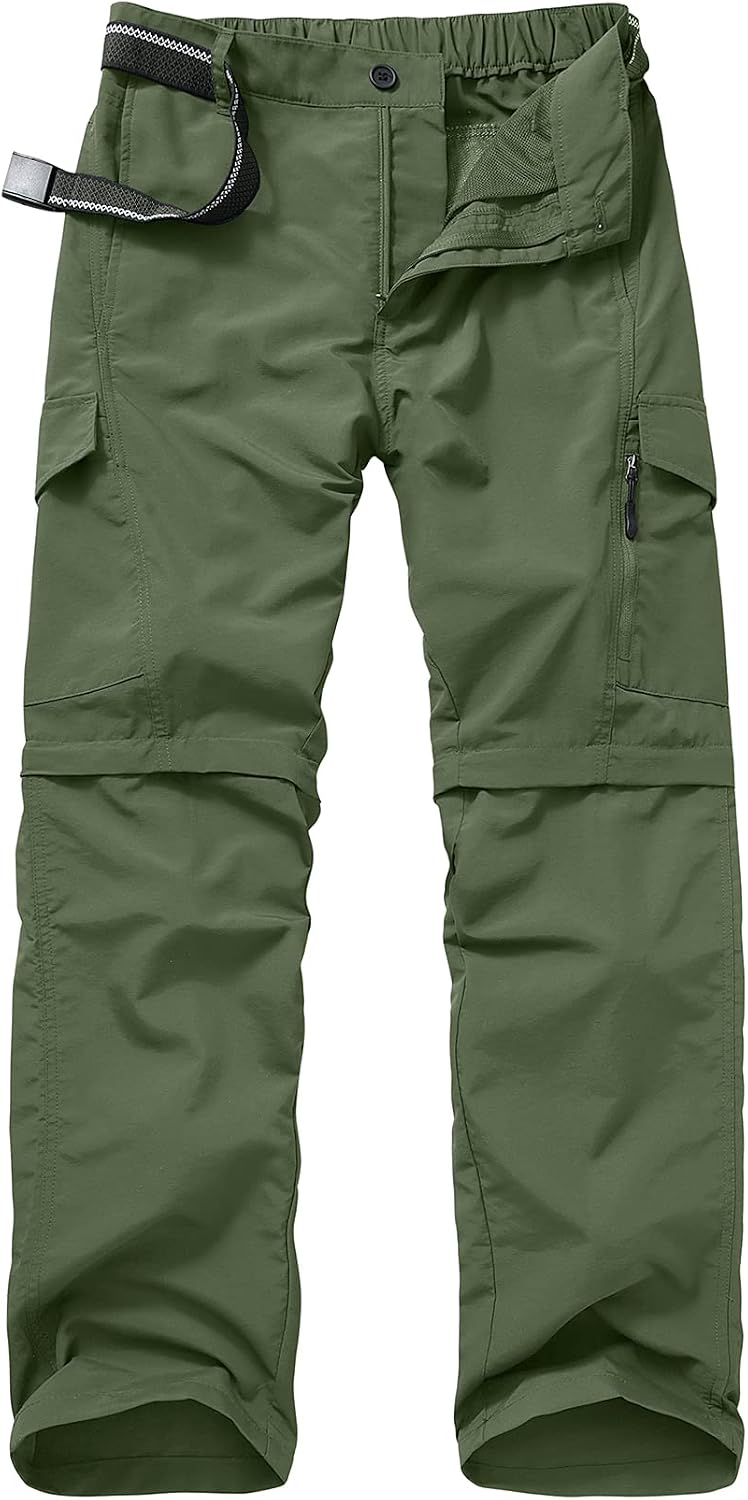 linlon Boy Scout Pants Hiking Mens Convertible Zip Off Safari Fishing