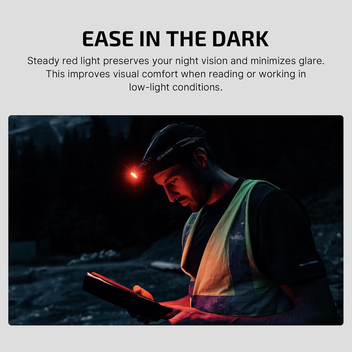 OLIGHT Perun 3 Headlamp Rechargeable, Red Light, Waterproof, OD Green