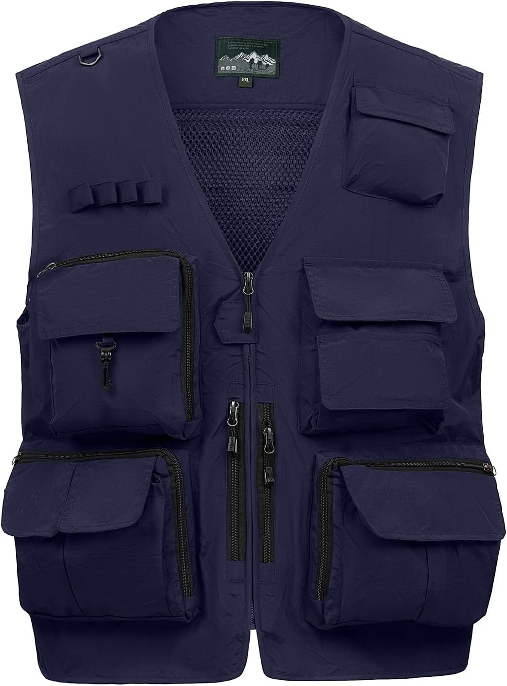 AOTORR Mens Outdoor Work Safari Cargo Photo Travel Fishing Vests for Men with Multi-pockets