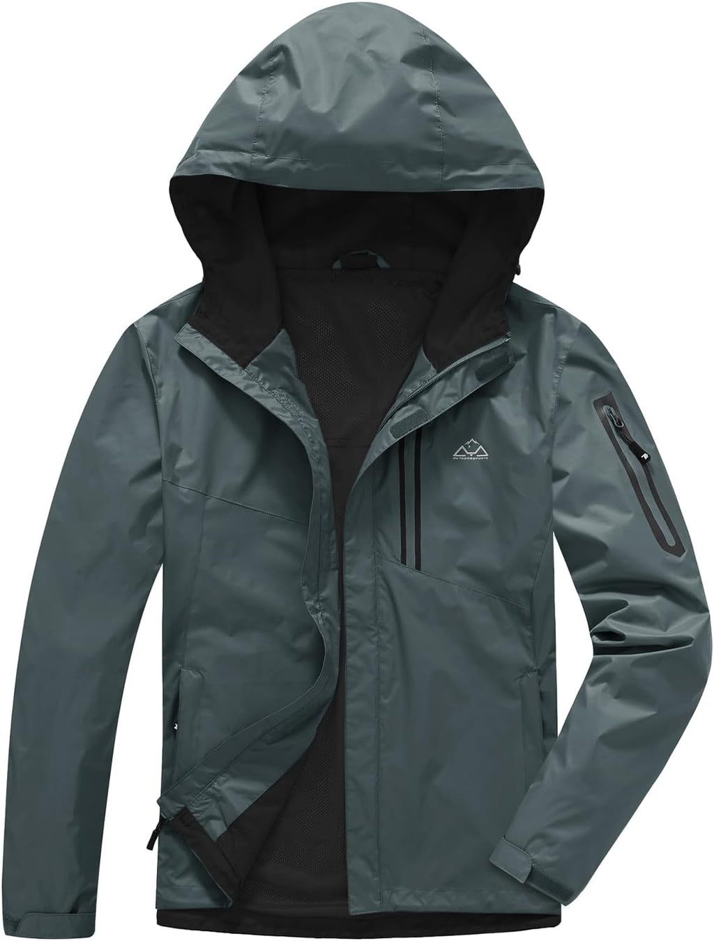 TBMPOY Men's Lightweight Rain Jackets Waterproof Raincoat with Hood