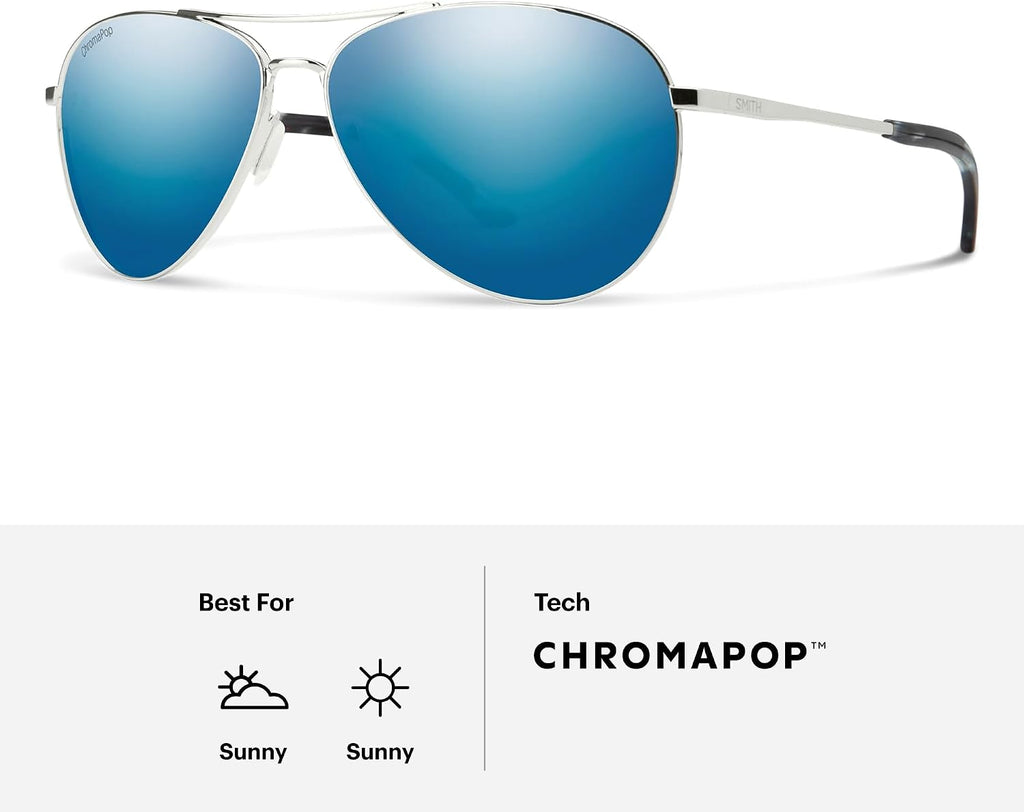 SMITH Langley 2 Aviator Sunglasses – Medium Fit