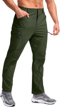 Pudolla Men's Lightweight Hiking Pants with 7 Pockets Quick Dry Water Resistant Fishing Travel Pants