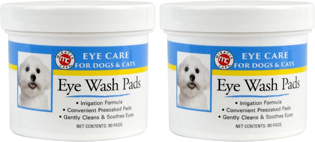 Miracle Care Eye Wash Pads for Dogs and Cats, 90 Pre-Soaked Wipes
