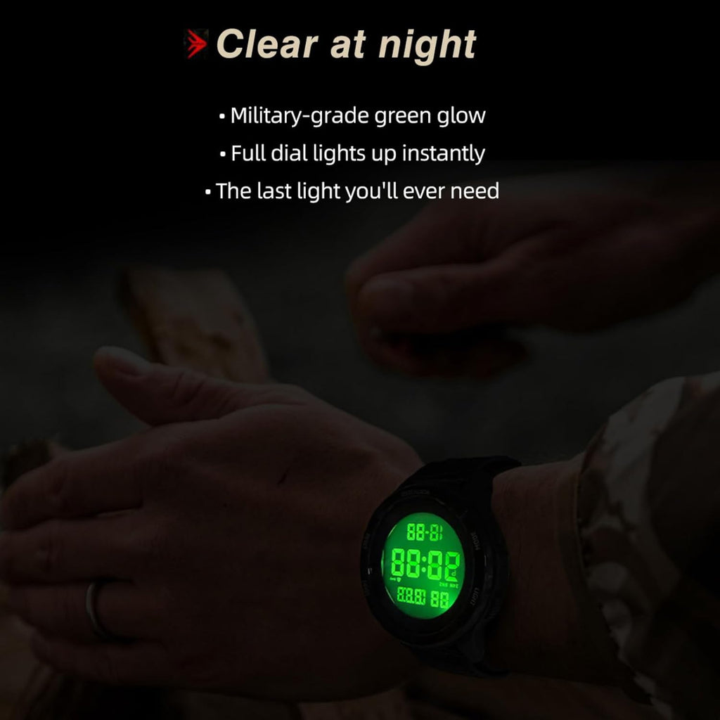 Digital Watch for Men Tactical Military Waterproof Sports Wristwatch Nylon