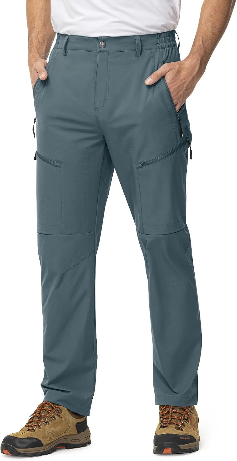 TBMPOY Mens Hiking Pants Lightweight Water Resistant Travel Outdoor Fishing