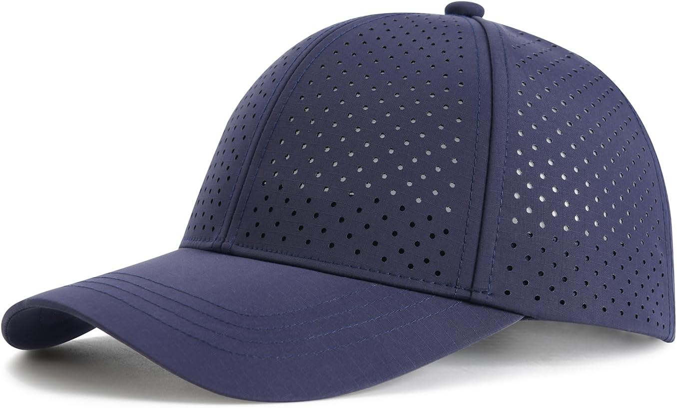 FEINION Men Laser Mesh Breathable Snapback Baseball Cap