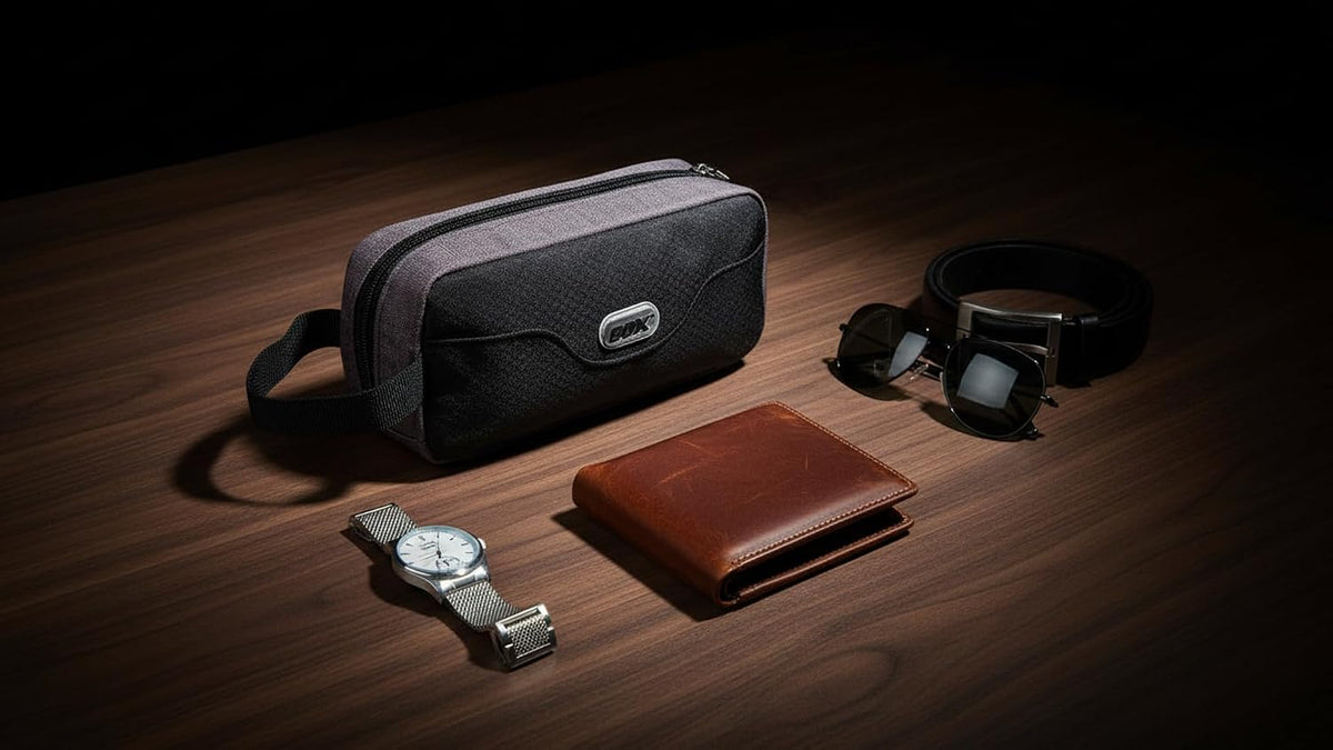 GOX Travel Toiletry Bag Dopp Kit Case for Men Multifunction Packing Organizer Pouch(Black)