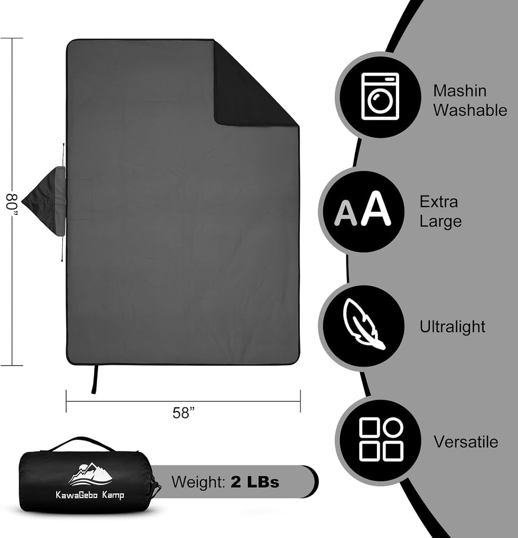 Large Waterproof Outdoor Stadium Blanket 80"x 58"