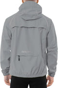 baleaf Men's Rain Jacket Waterproof Hood Lightweight Reflective Packable
