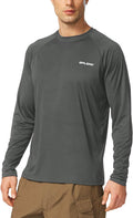 baleaf Men's UPF 50+ Sun Protection Shirts Long Sleeve Rash Guard