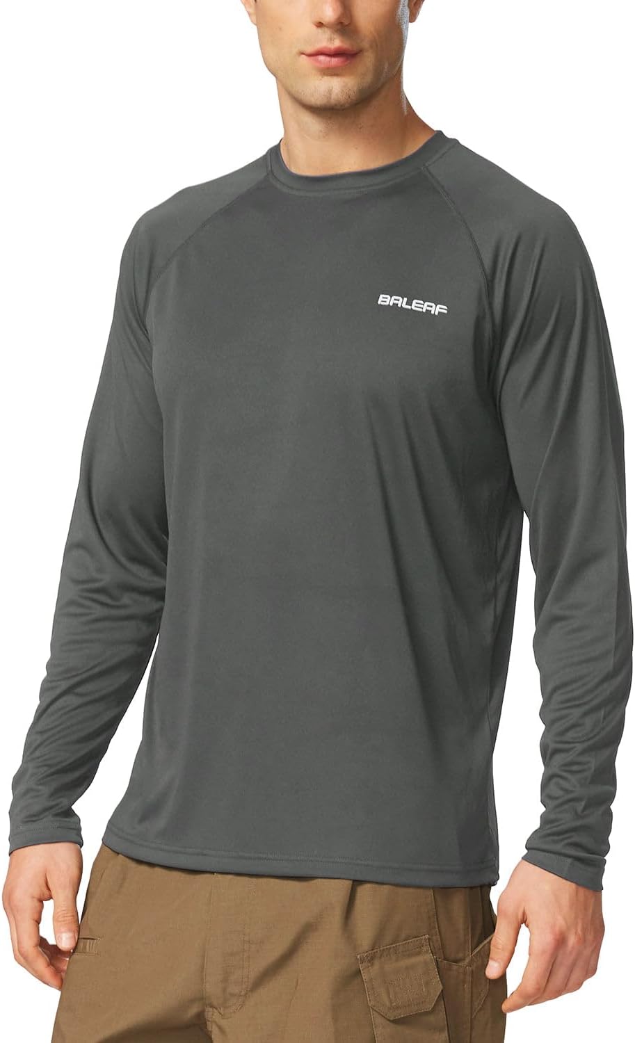 baleaf Men's UPF 50+ Sun Protection Shirts Long Sleeve Rash Guard