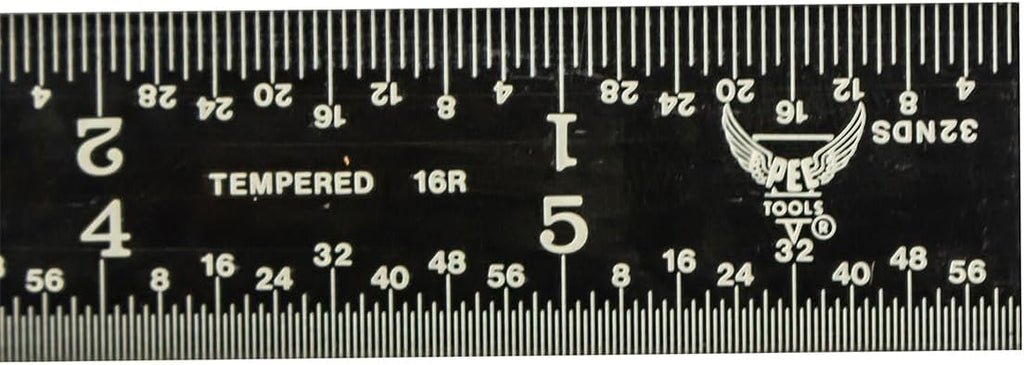 PEC Tools 6" Metal Rule, Designed for High-Accuracy Industrial Environments, Made in USA