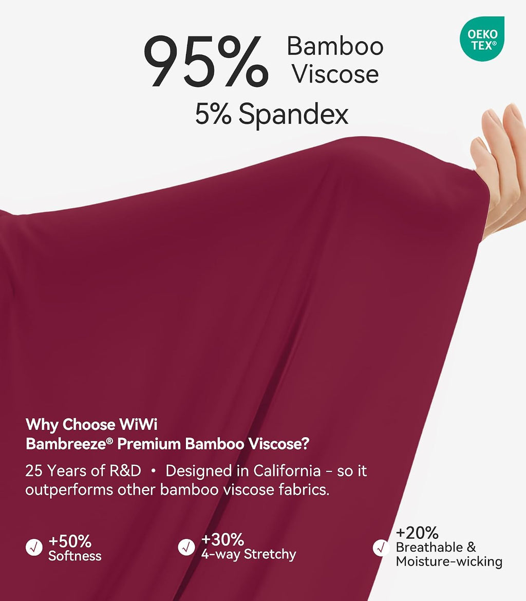 WiWi Soft Underwear for Women Thermal Long Johns Sets Super Warm Base Layer Top Pants Pajamas Set Viscose from Bamboo S-3X