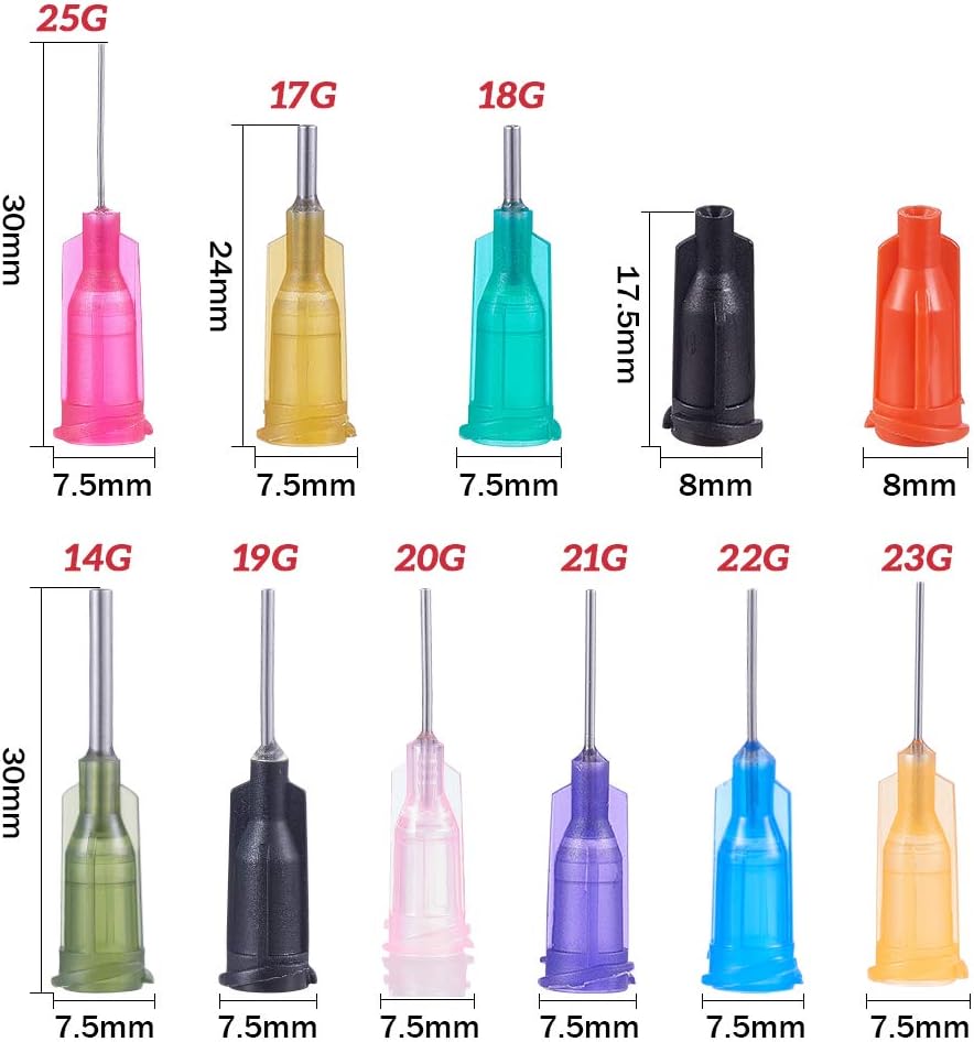 BENECREAT 8 Packs 1.7/3.4oz Multi-purpose DIY Precision Tip Applicator Bottles Set, Fine Needle Tip Glue Applicator Squeeze Bottles for DIY Quilling, Acrylic Paint Artwork Hobbies, Oil Bottle