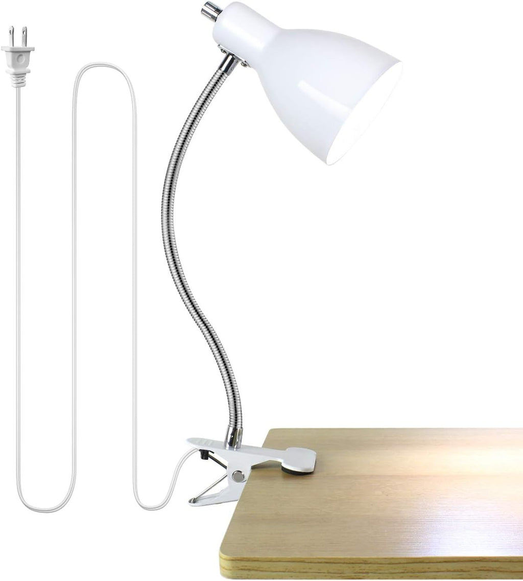 LALISU Desk lamp Eye-Caring Table Lamps, 360°Rotation Gooseneck Clip Lamp