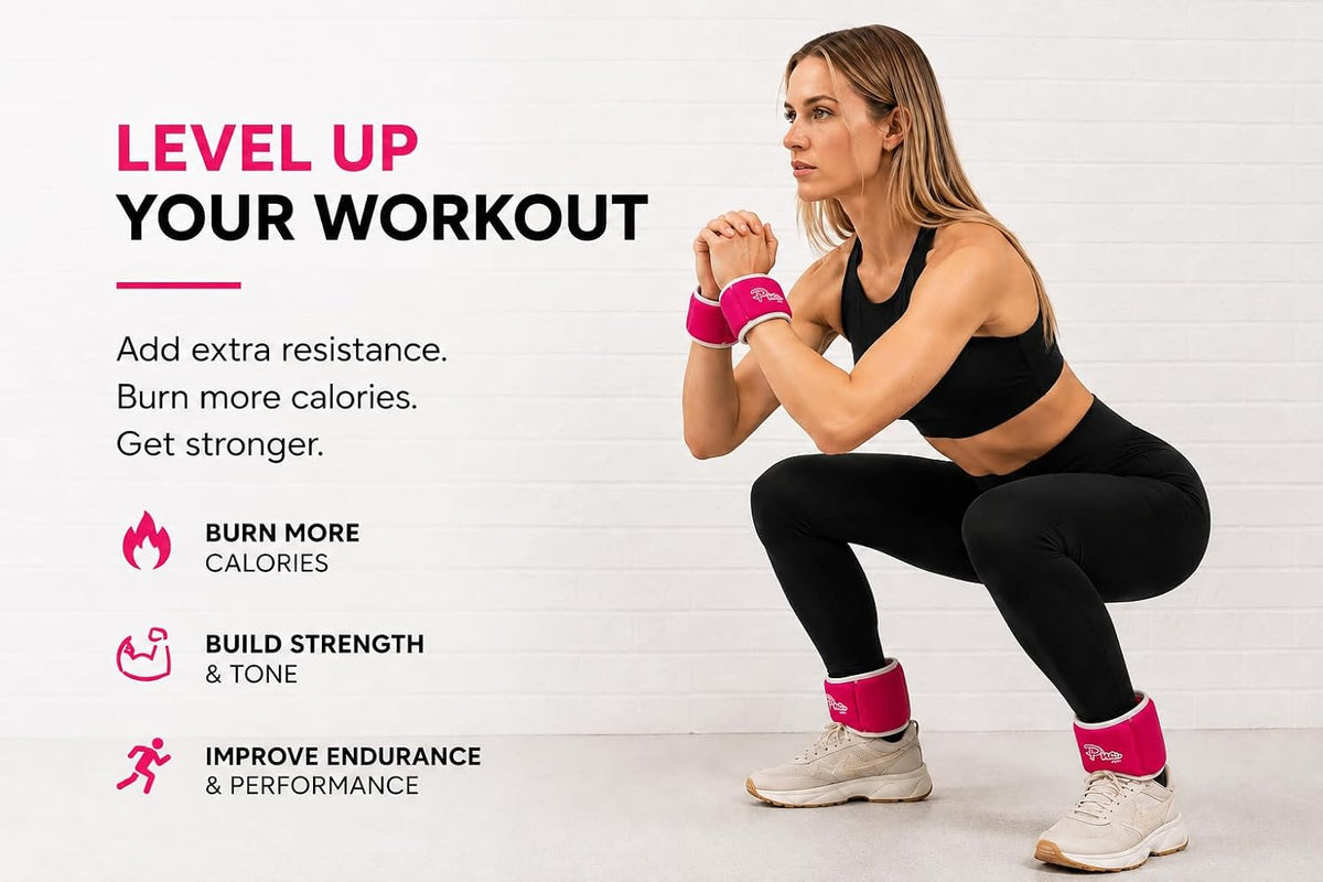 Ankle Weights & Wrist Weights Set 1-10 lb & Adjustable for Women, Men, Kids