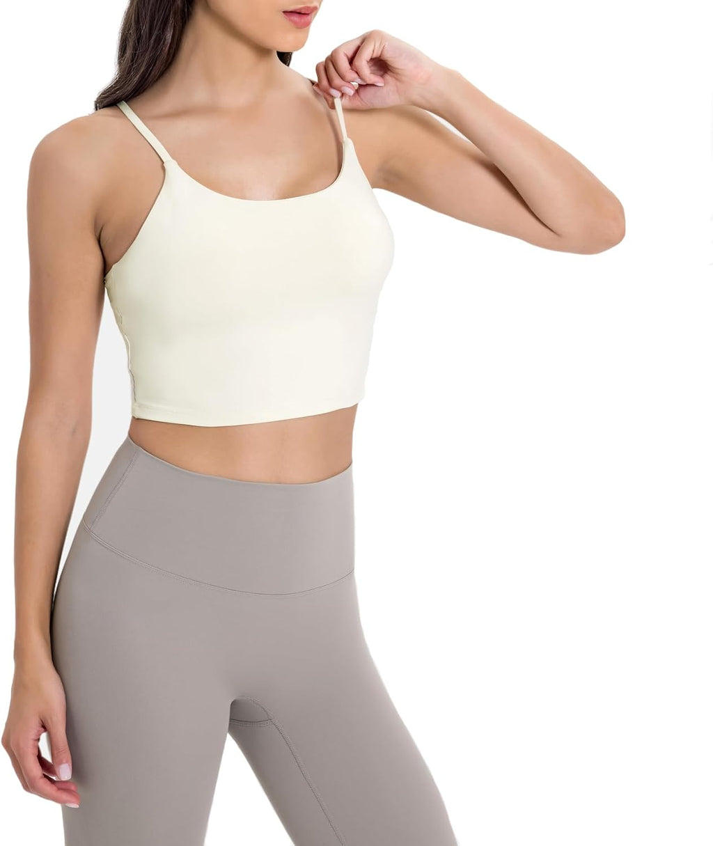 Lemedy Women Padded Sports Bra Yoga Tank Top