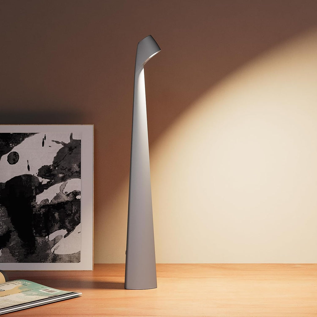 HAPYGI Cordless Rechargeable Reading Metal Table Lamp, 3-Level Brightness