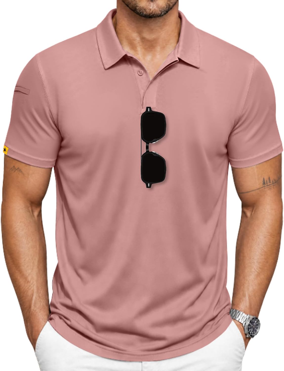 SCODI Mens Polo Shirts Short Sleeve Athletic Casual Golf Collared T-Shirt