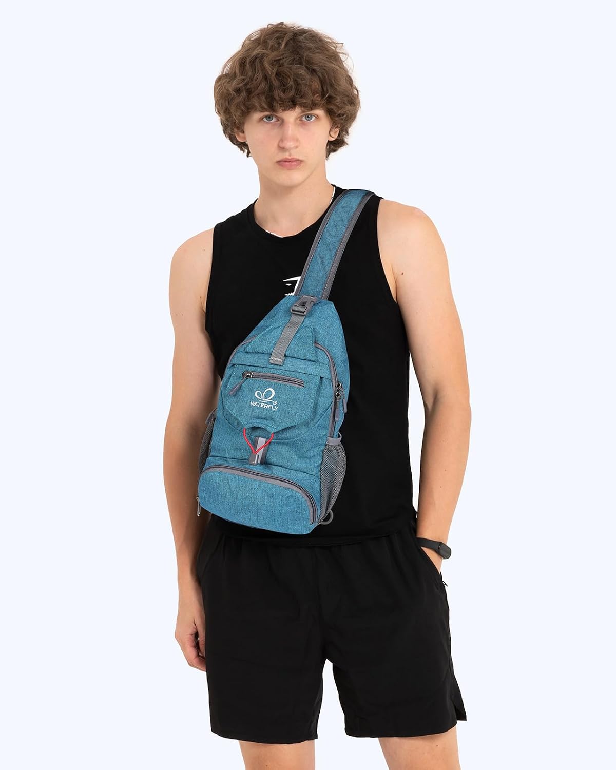WATERFLY Packable Sling Backpack Lightweight Crossbody Bag Travel Daypack