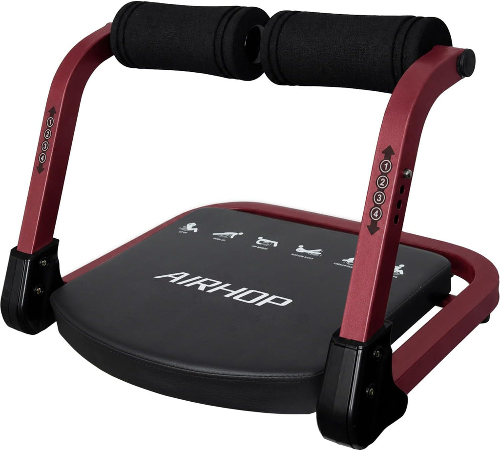 AIRHOP Ab Machine 4-Speed Auto Rebound Sit Up Abdominal Trainer Home Gym