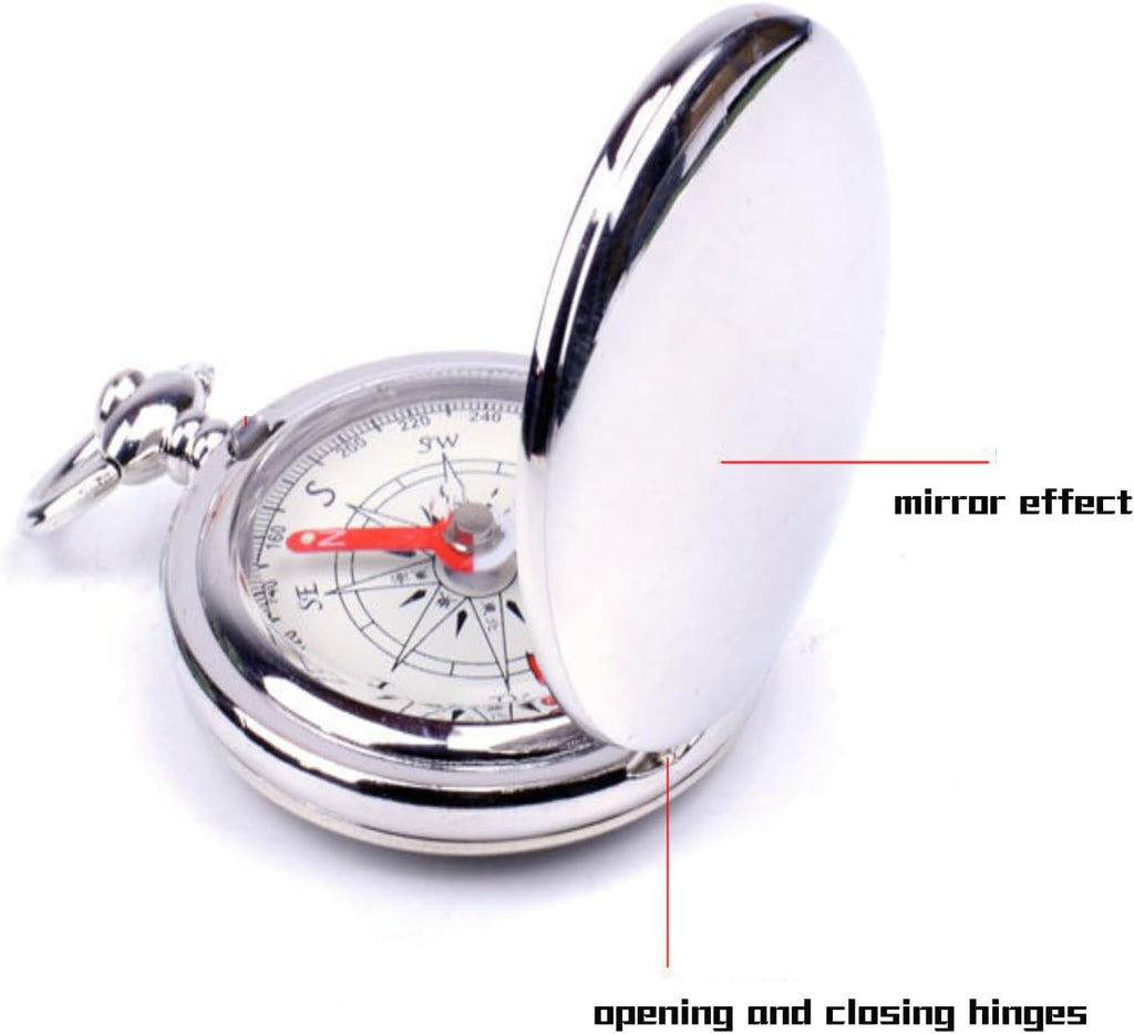 Survival Compass, Waterproof Pocket Compass Hiking Outdoor Camping Motoring Boating Backpacking Survival for Kids Gifts Boys Girls Memory Present